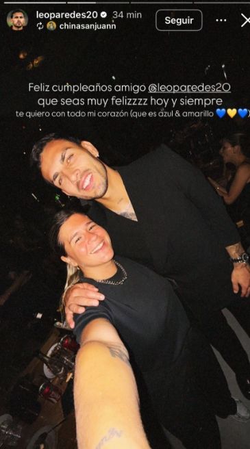 El cumpleaños de Leandro Paredes