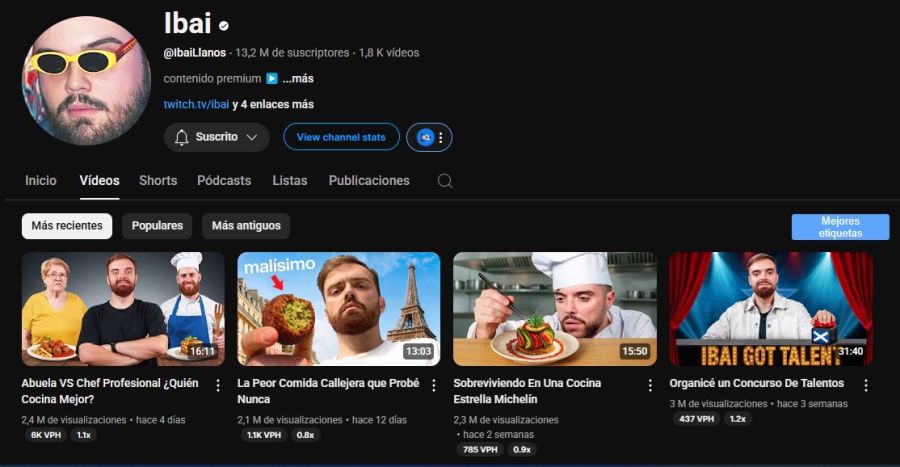 Canal de YouTube de Ibai