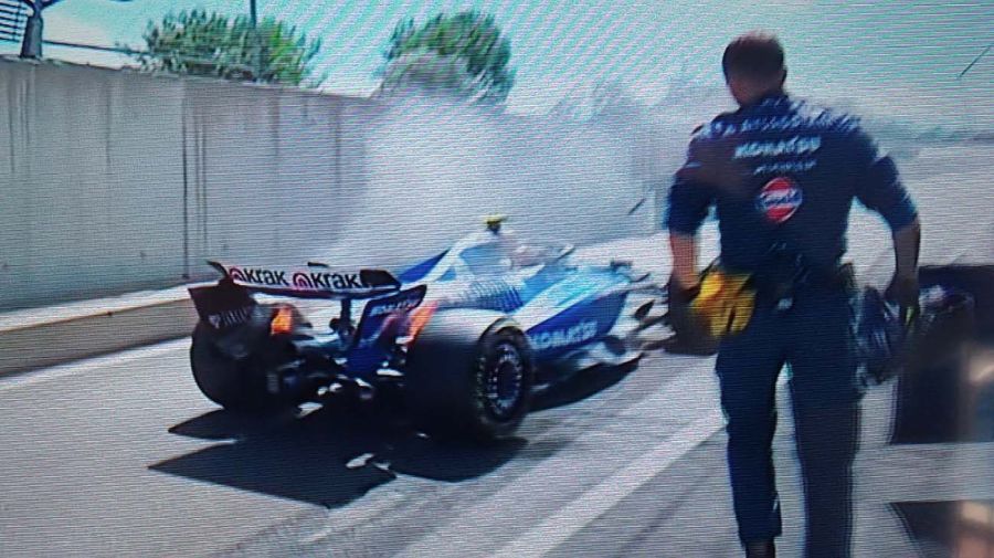 Sainz coche con fuego