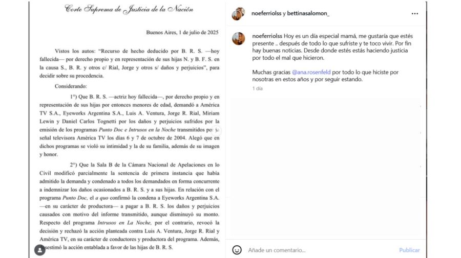 Fallo en el caso Beatriz Salomón