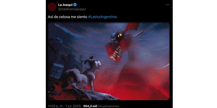 La reacción de La Joaqui a un momento entre Luck Ra y una participante de La Voz Argentina