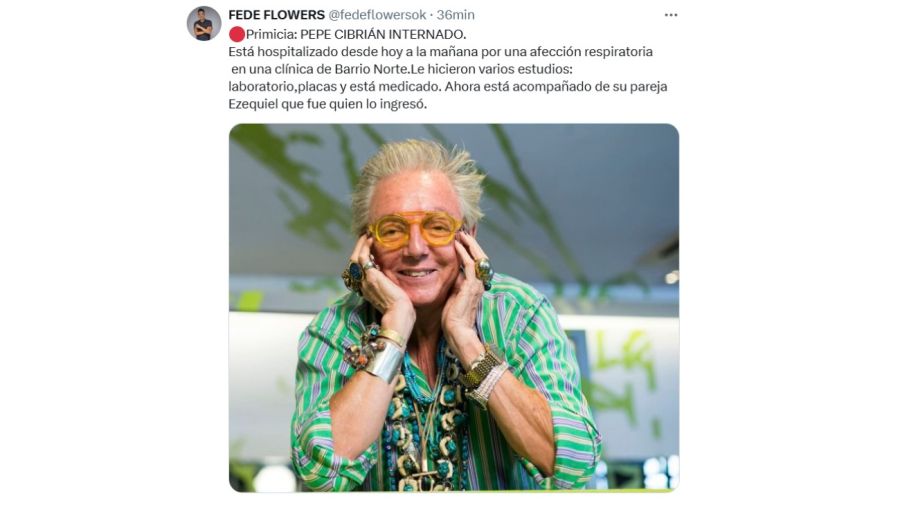 Pepe Cibrián internado