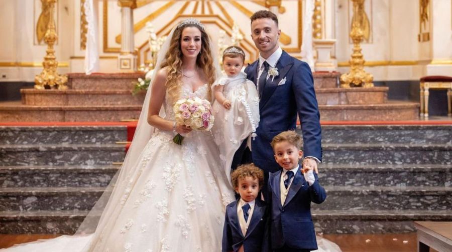 Rute Cardoso, Diogo Jota y sus tres hijos