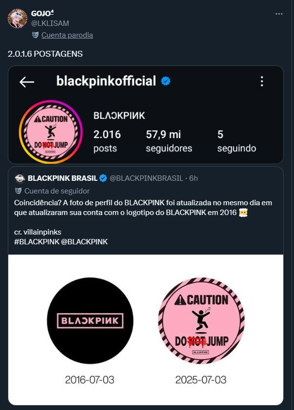 Cambios en las redes de BLACKPINK