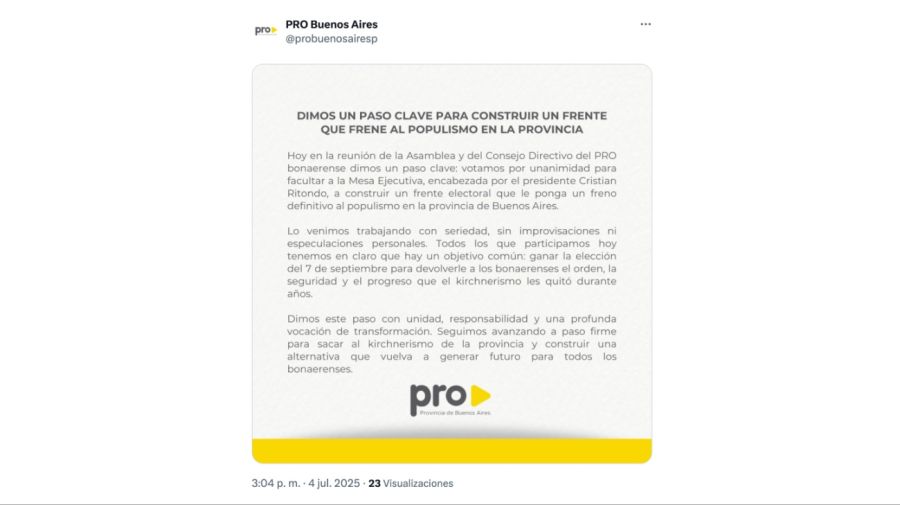 comunicado pro pba 04072025