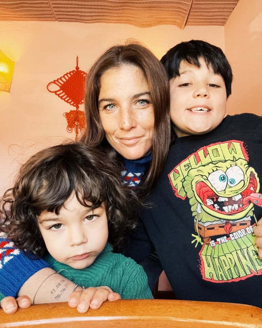 Juana Repetto y sus hijos