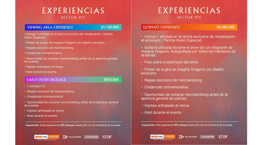 Las experiencias exclusivas para Imagine Dragons en Argentina