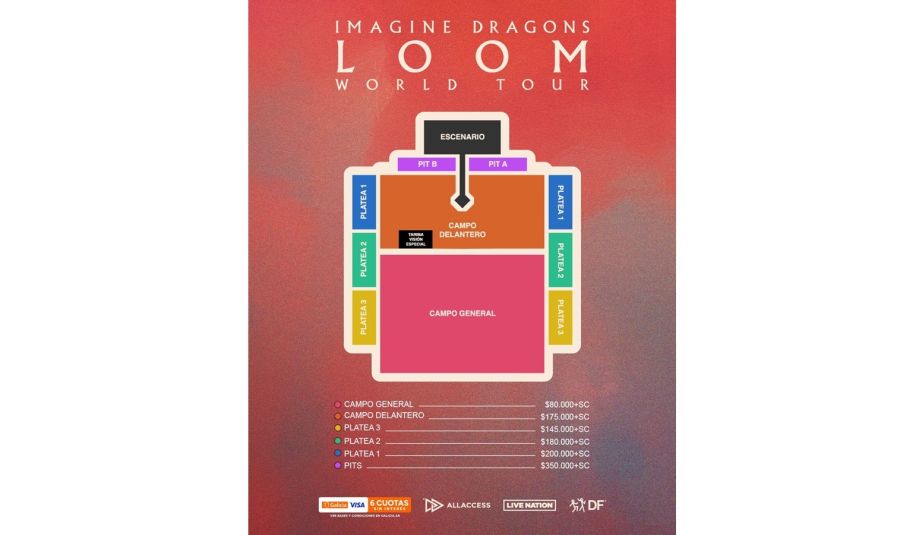 Los precios de las entradas para Imagine Dragons en Argentina
