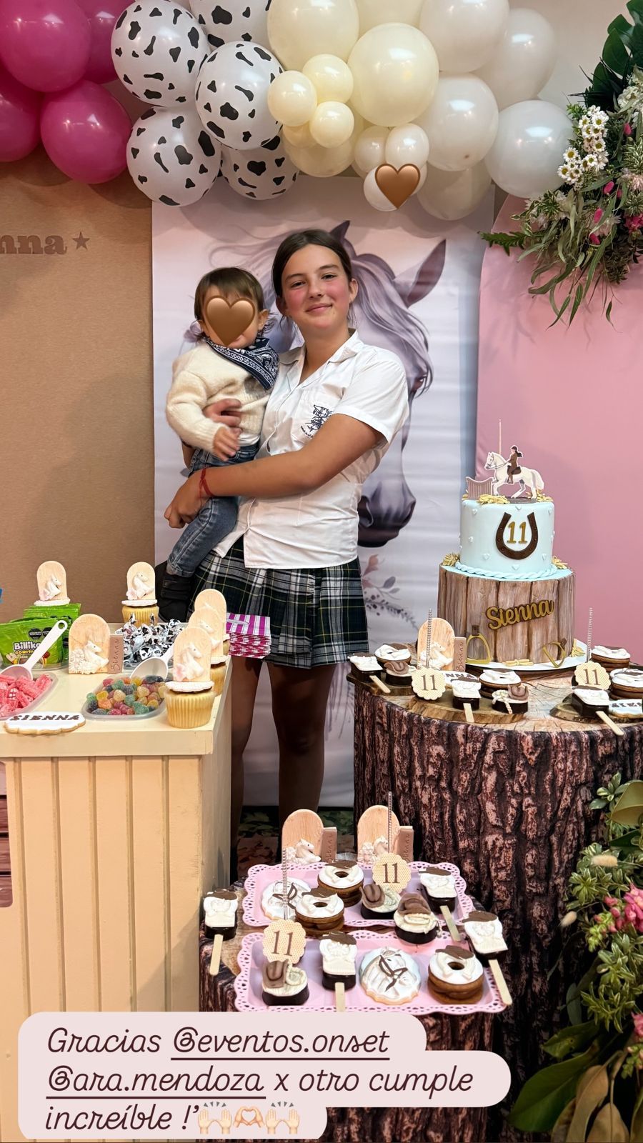 Nicole Neumann, Fabián Cubero, Sienna Cubero