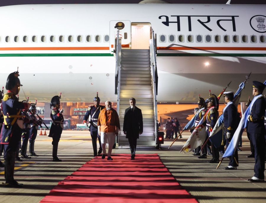 La llegada de Narendra Modi a la Argentina