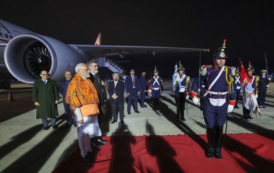 Narendra Modi llega a la Argentina
