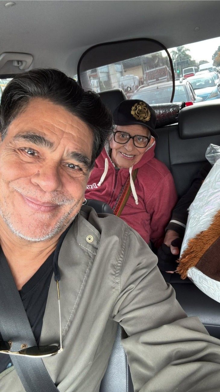 Juan Palomino y su papá