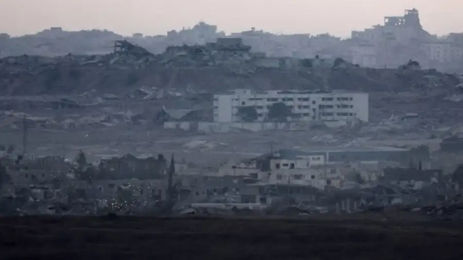 Fotografía tomada desde la frontera de Israel con la Franja de Gaza