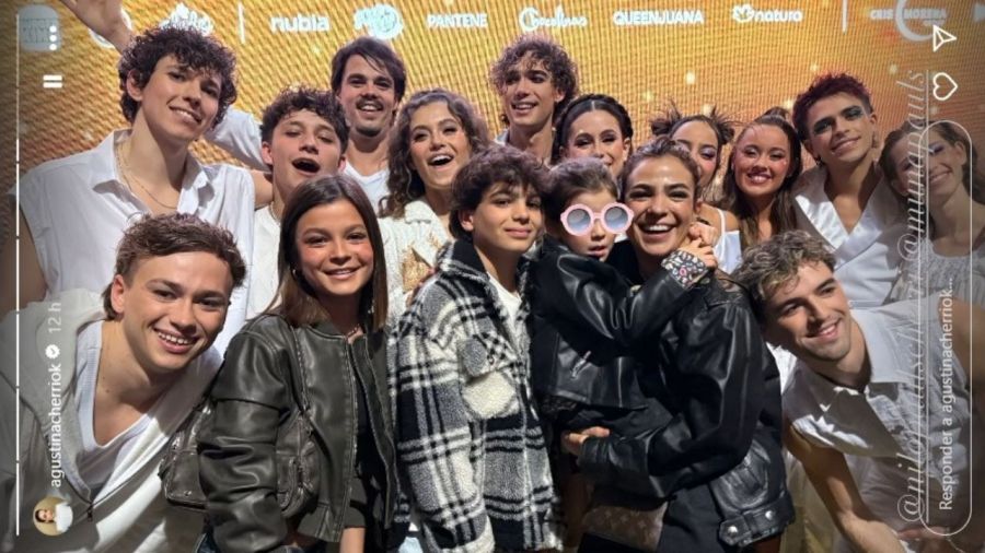 Agustina Cherri y sus hijos