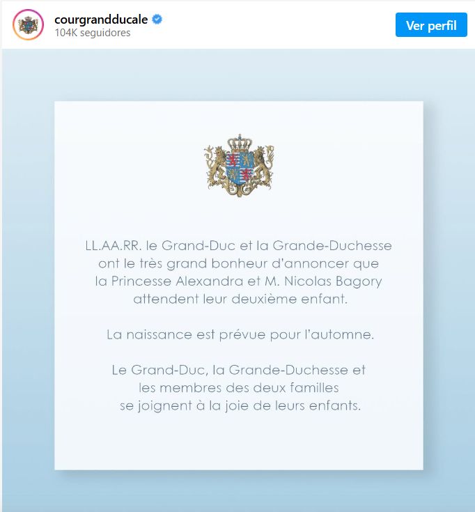 Nicolas Bagory y Alejandra de Luxemburgo