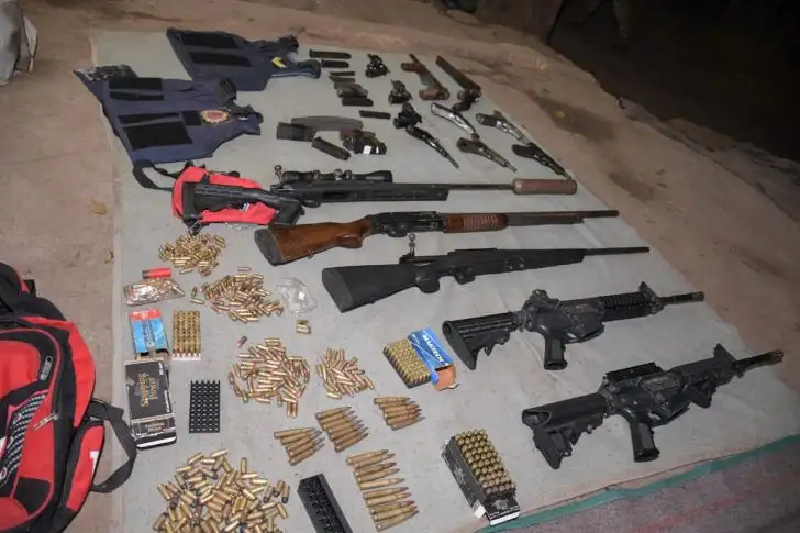 Pertrechos secuestrados