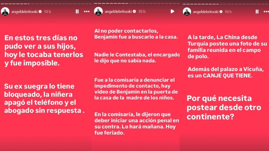 Benjamín Vicuña se presentó en una comisaría tras no poder ver a sus hijos: los detalles 