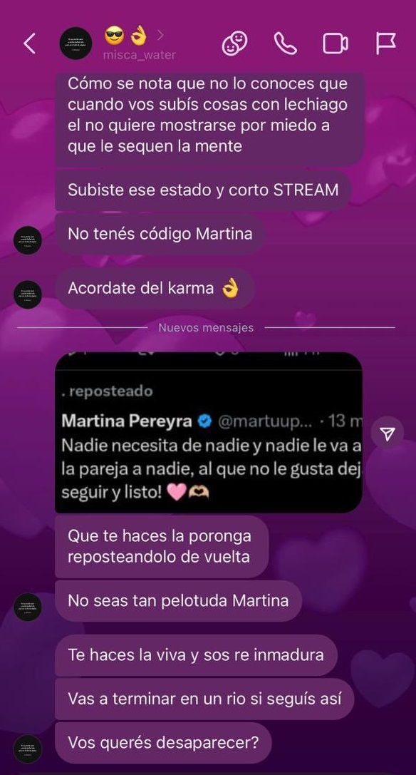 La fuerte amenaza que recibió Martina Pereyra, ex Gran Hermano 2