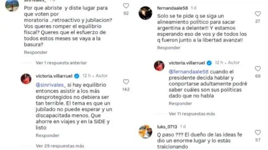 Comentarios Villarruel