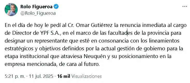 Tuit Rolando Figueroa