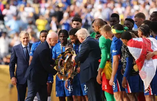 Trump en la premiación del mundial de clubes