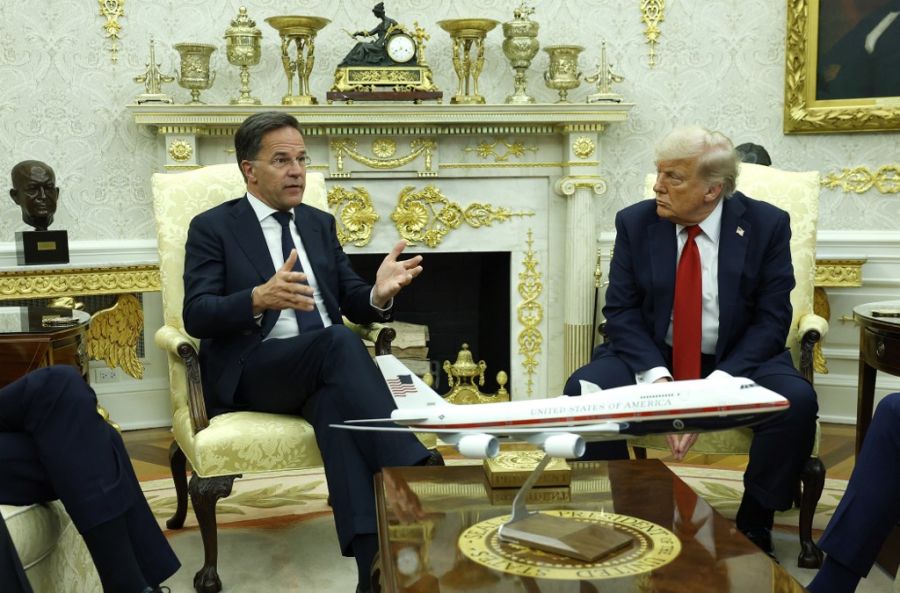 Donald Trump y Mark Rutte, Salón Oval.