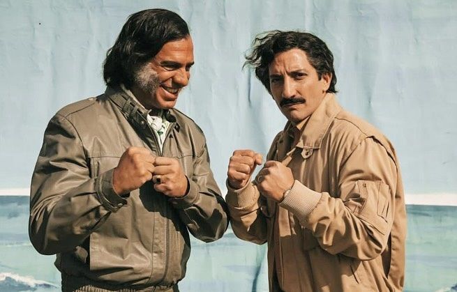 Juan Minujín en la serie Menem
