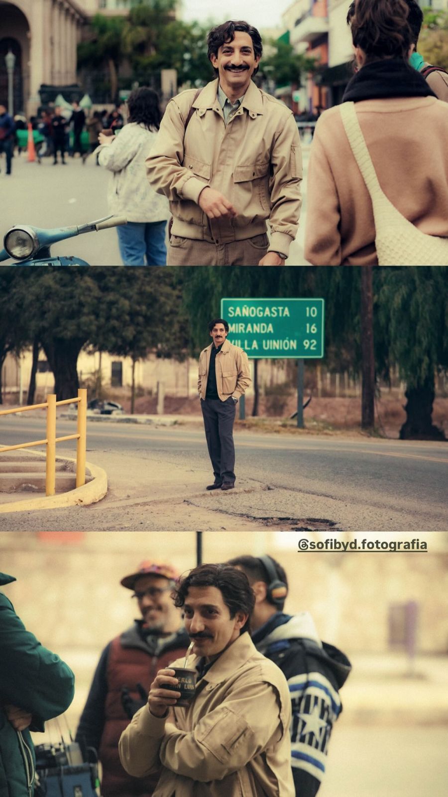 Juan Minujín en la serie Menem