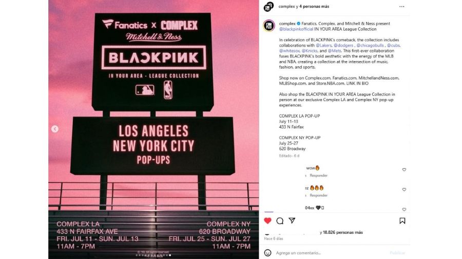 BLACKPINK x MLB y NBA