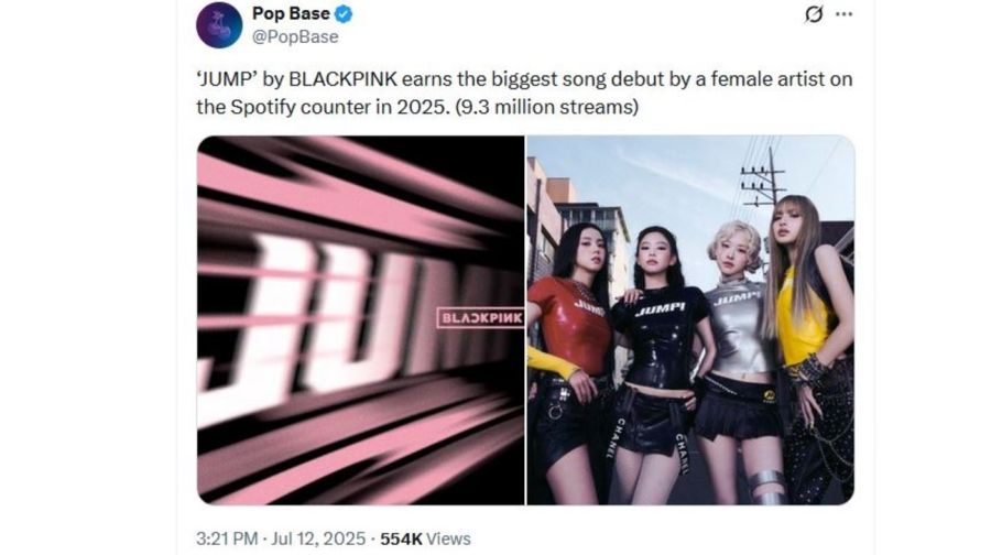 BLACKPINK récord en Spotify con JUMP