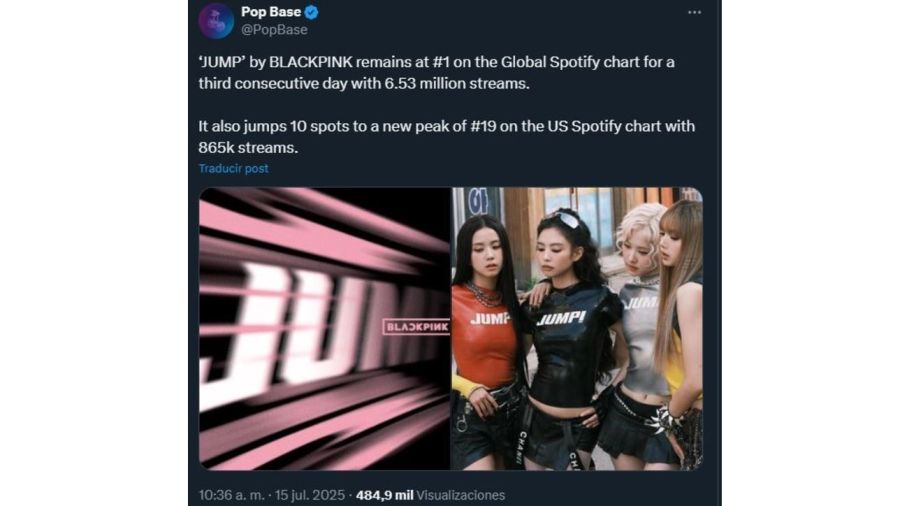 BLACKPINK récord en Spotify con JUMP