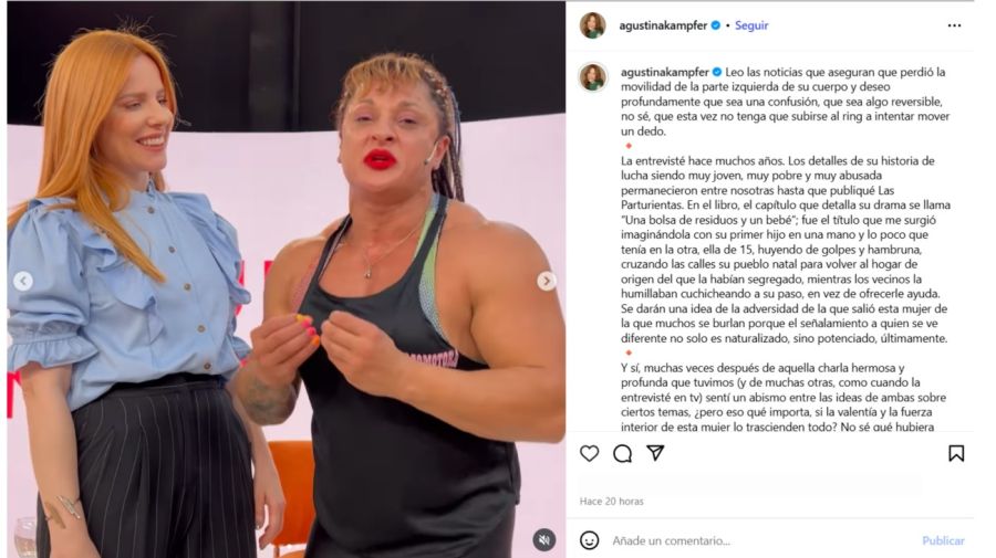 El mensaje de Agustina Kampfer para la Locomotora Oliveras