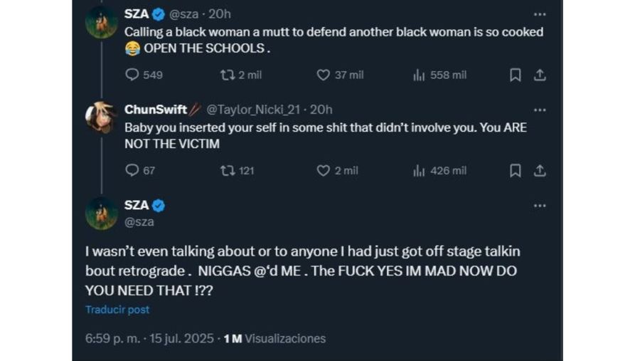 Pelea Nicki Minaj contra Sza