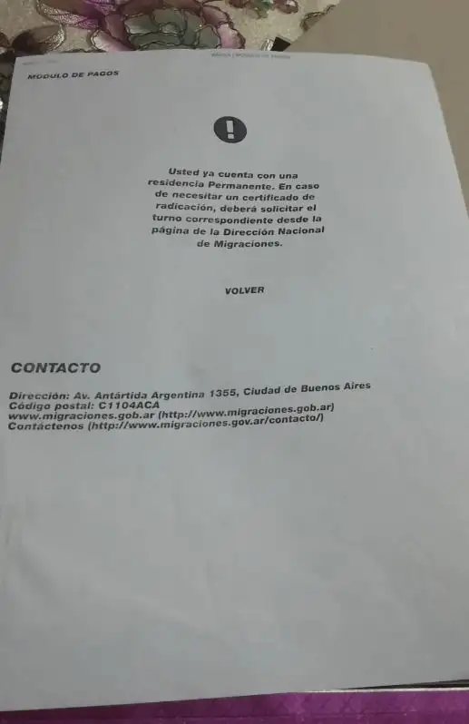 Residencia permanente de Juan Pedro Martinez Piedraita