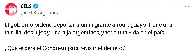 Tuit del CELS
