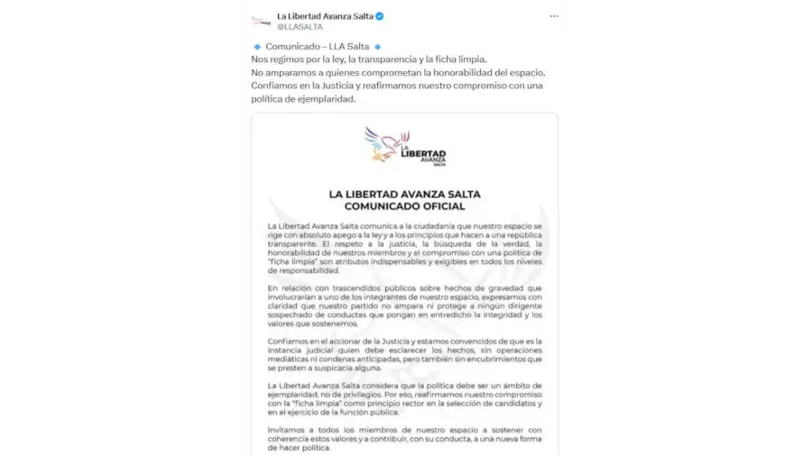 Avanços da Liberdade Salta 20250717