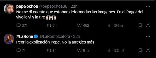 Romina Scalora explotó contra Pepe Ochoa