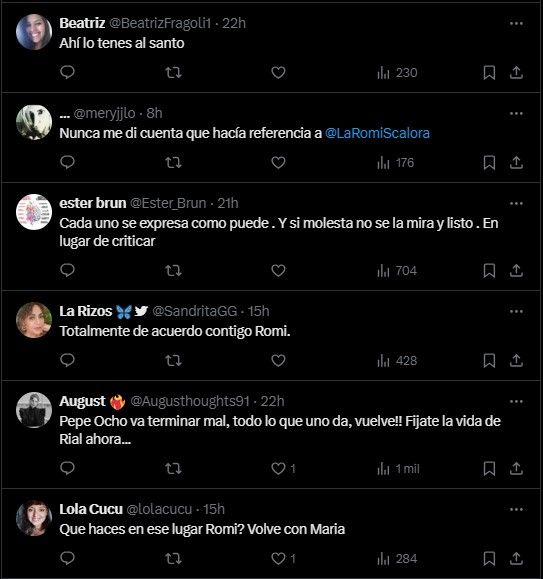 Romina Scalora explotó contra Pepe Ochoa
