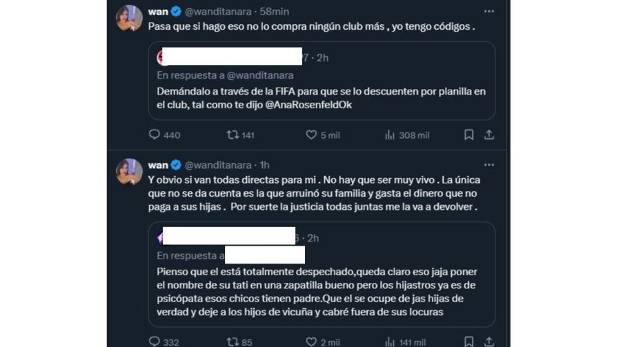 Wanda Nara sobre las iniciales de sus hijos en los botines de Mauro Icardi