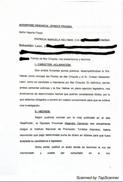 Denuncia de Cristian León contra los dirigentes de LLA Buenos Aires 1