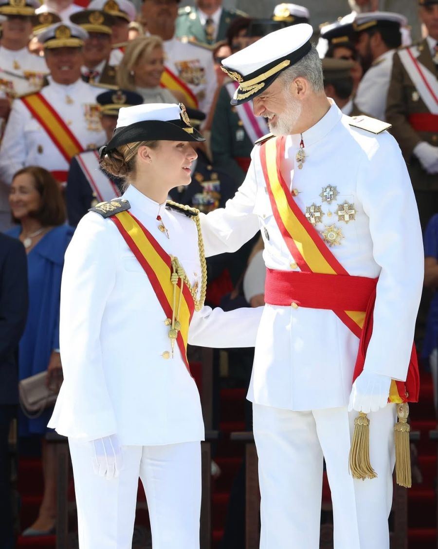 La princesa Leonor y el rey Felipe VI