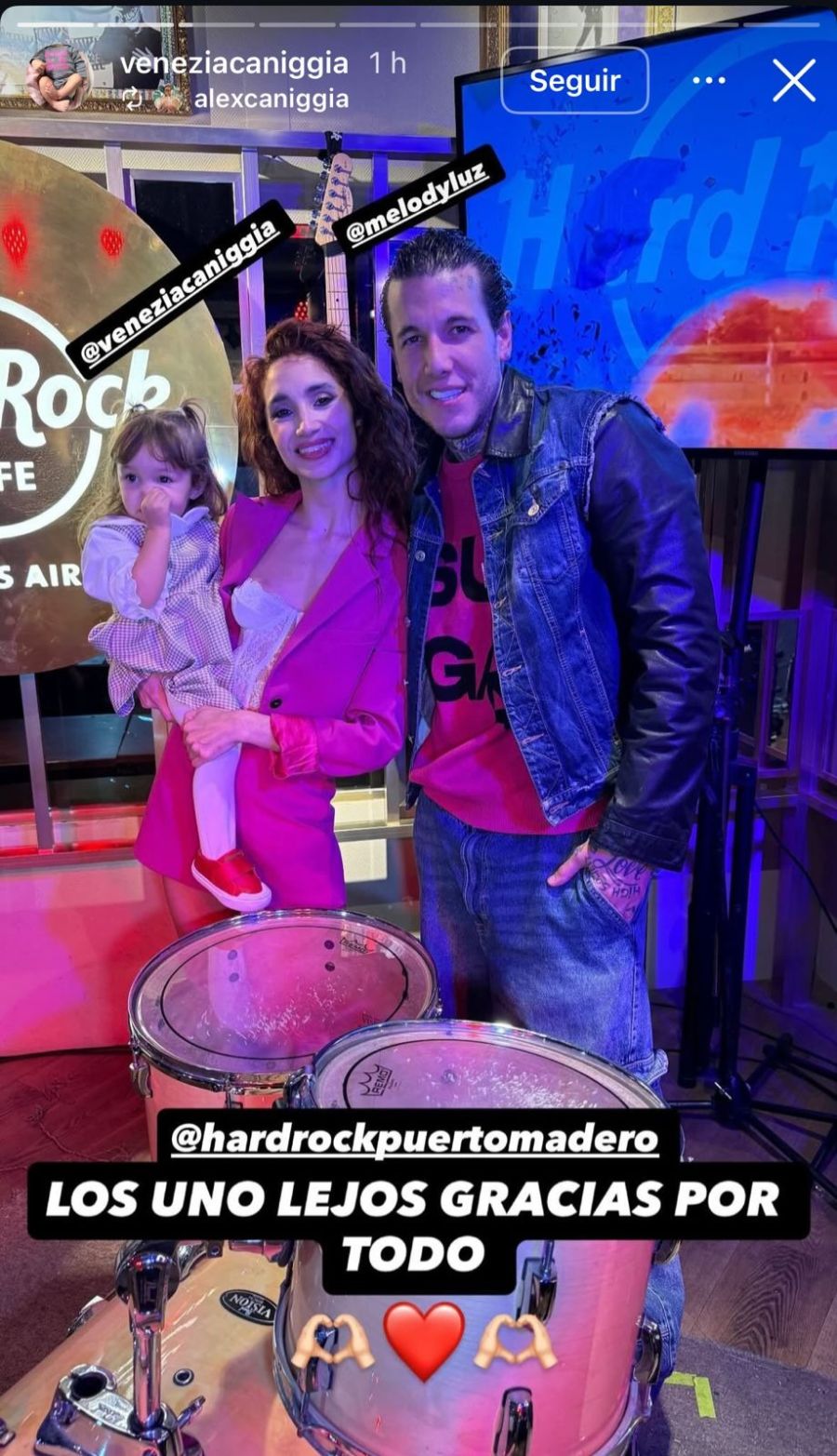 Alex Caniggia y Melody Luz, reconciliados, celebraron el segundo cumpleaños de Venezia: las fotos y videos
