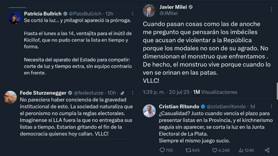 Tweets por la prórroga al PJ