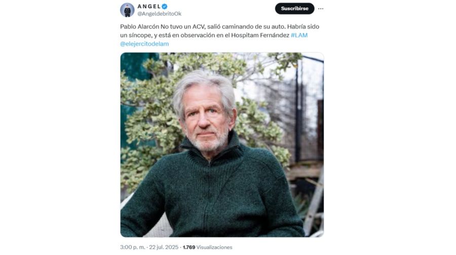 Ángel de Brito sobre la salud de Pablo Alarcón