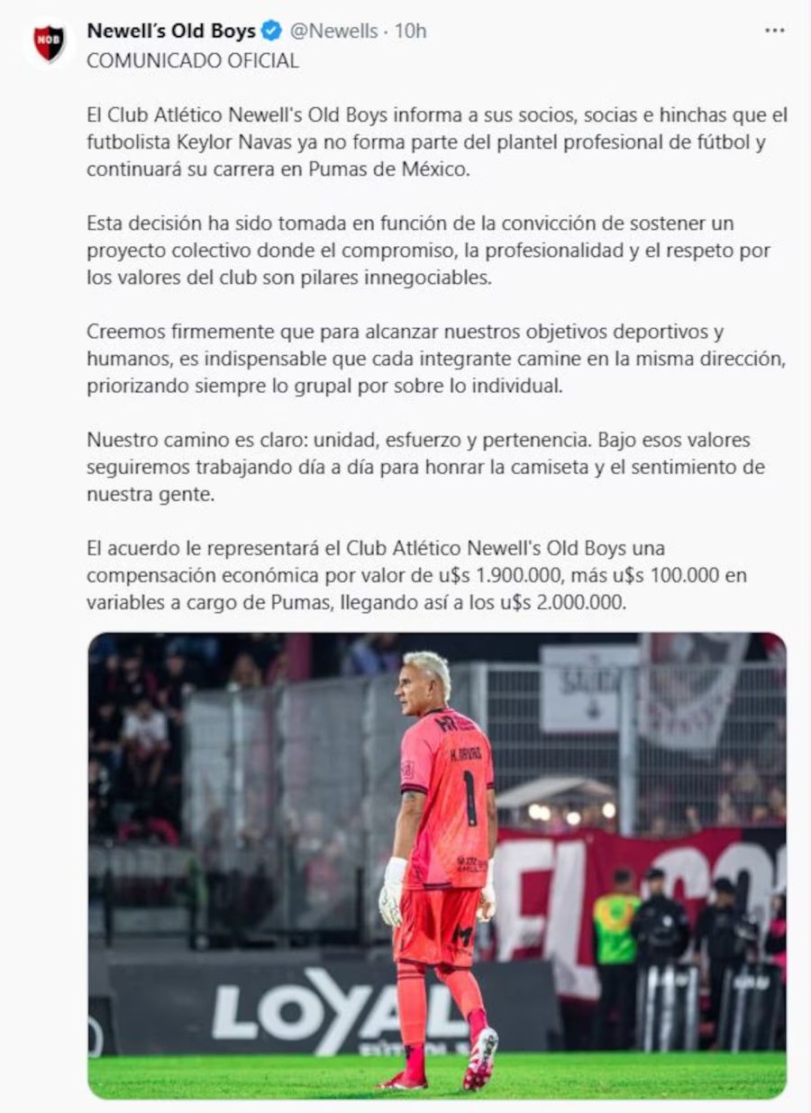 Comunicado de Newell's