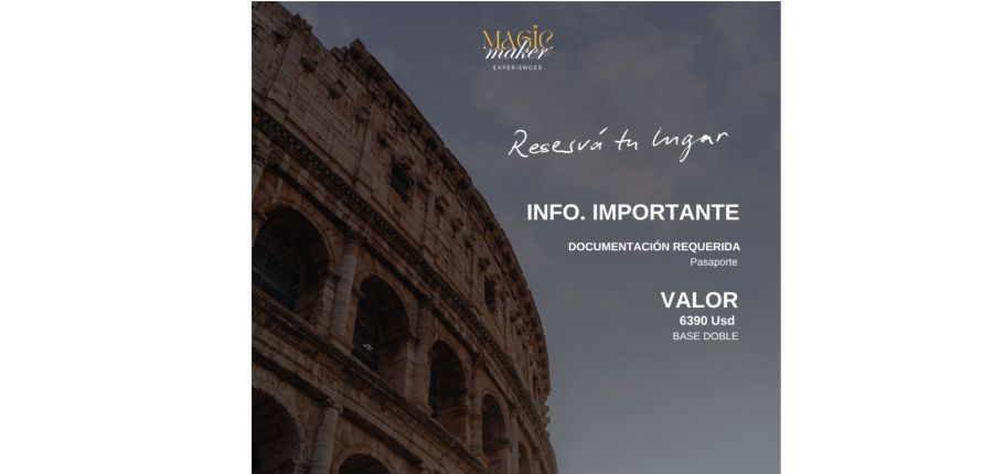 La experiencia para viajar a Italia con Claudia Villafañe