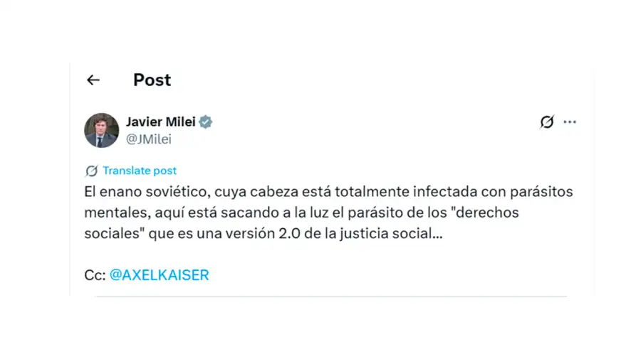 X Javier Milei 22072025