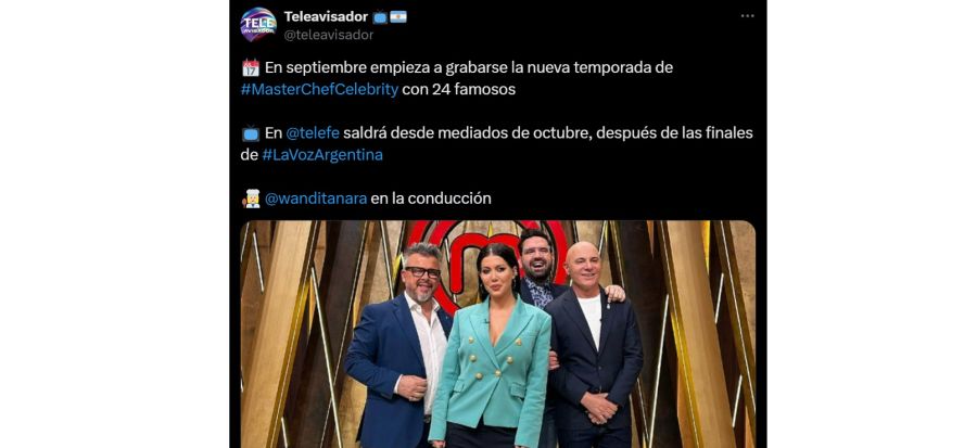 La fecha de regreso de Masterchef Celebrity