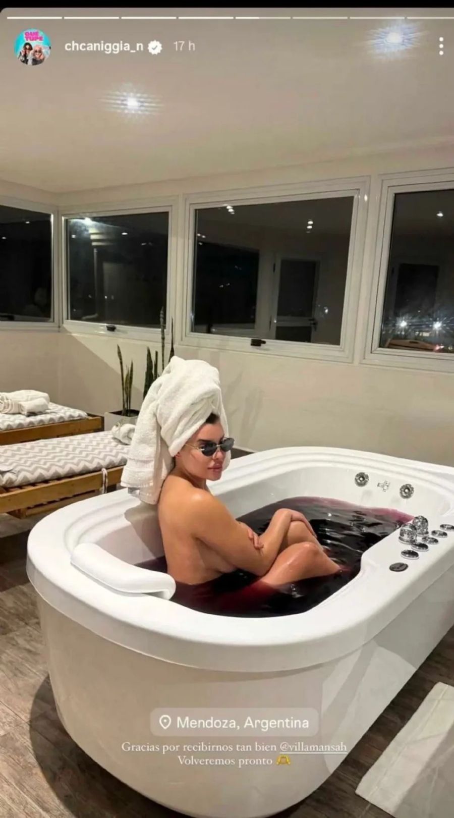 Lejos del escándalo con Melody Luz, Charlotte Caniggia se sometió a un lujoso tratamiento de belleza en Mendoza
