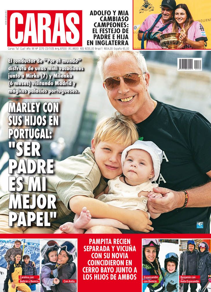 Marley con sus hijos en Portugal: 